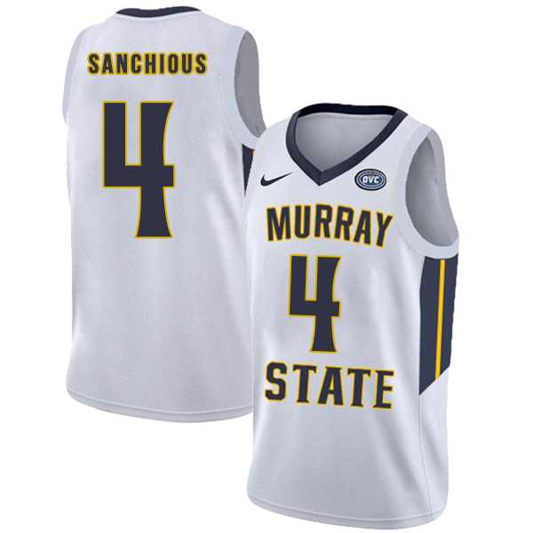 Murray State Racers 4 Brion Sanchious White College Basketball Jersey Dzhi,We sell and wholesale Murray State Racers 4 Brion Sanchious White College Basketball Jersey Dzhi on line form chian!
